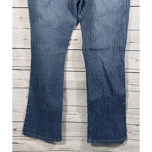 Carolina Blues Jeans Womens Sz 30” x 27” Funky Textured Blue Straight Leg Ladies - Picture 6 of 8